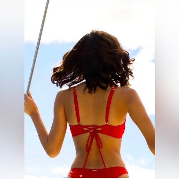 NEW! Kenny Flowers THE CALI Underwire Bikini Top and Bikini Set Red SZ S - Picture 5 of 16